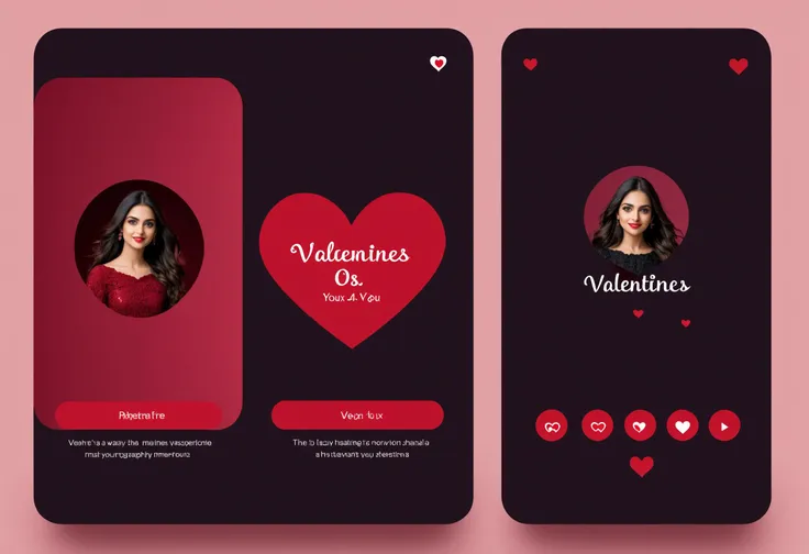 <lora:UiUX-SDXL:1> Photography app, ui-ux, Valentines theme, android OS, masterpiece, best quality,