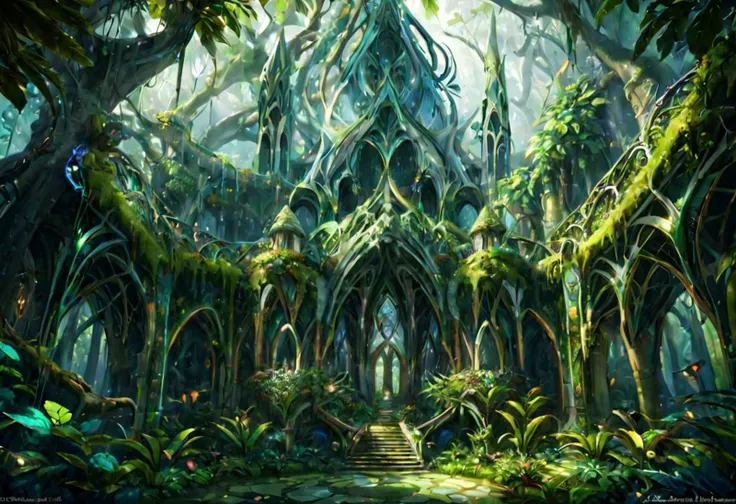 <lora:EnvyElvishArchitectureXL01:0.75> elvish architecture, fantasy, fantasy, Tropical Rainforest<lora:EnvyBetterHiresFixXL01:0:hr=1>