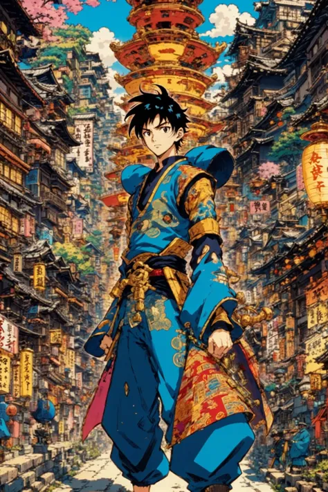 kyotopunk, medieval japan, anime style, <lora:EnvyKyotopunkXL01:0.7><lora:EnvySendNoodzXL01:0>1boy, man, ruggedly handsome, noon, scenery, in a Lively Genie's Lamp Oasis<lora:EnvyBetterHiresFixXL01:0:hr=1>