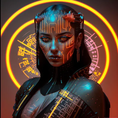 photo portrait, by artgerm greg rutkowski alphonse mucha, leica sl 250 mm, vivid color, high quality, high textured, real life, aggressive look, reflections, atmospheric , beautiful face, cyberpunk streetwear tech wear scavenger arabic traditional clothes, sexy expression, full body, cyberpunk decadence, tasty body, look in camera , middle Eastern , arabic style, evil , geishas', oiran , superb Hyperrealistic and heavy detailed gheisha-cyber-girl inspired by Blade Runner Cyberpunk 2077, by artgerm greg rutkowski alphonse mucha, leica sl 250 mm, vivid color, high quality, high textured, real life, aggressive look, reflections, atmospheric , beautiful face, cyberpunk streetwear tech wear oiran, sexy expression, full body, cyberpunk decadence, tasty body, look in camera , oiran, 1960s futurism, demon