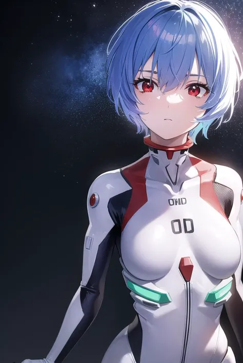 reiayanami, <lyco:reiayanami-lyco-nochekaiser:1>, 
rei ayanami, blue hair, short hair, (red eyes:1.5), (small breast:1.2),
BREAK bodysuit, headgear, plugsuit, white bodysuit,
BREAK outdoors, space, sky, night, star \(sky\),
BREAK looking at viewer, (cowboy shot:1.5),
BREAK <lyco:GoodHands-beta2:1>, (masterpiece:1.2), best quality, high resolution, unity 8k wallpaper, (illustration:0.8), (beautiful detailed eyes:1.6), extremely detailed face, perfect lighting, extremely detailed CG, (perfect hands, perfect anatomy),