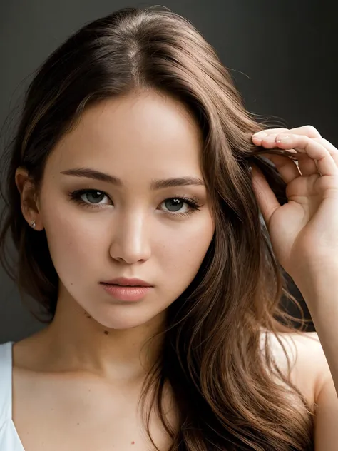photo of skswoman <lyco:Jennifer Lawrence:1.0>, professional photoshoot, medium shot, perfect studio lighting, highly detailed