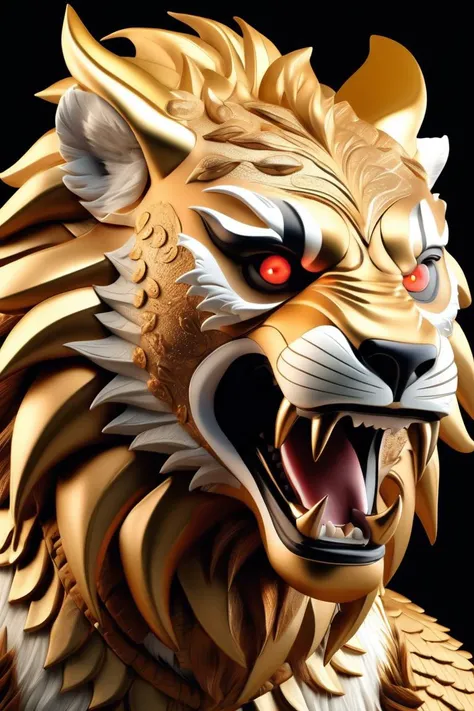 (Groundbreaking Professional 3D rendering:1.3) of (Ultra detailed:1.3) ((concept art, character focus, (The whimsical fierce predator \(movie\) with a ferocious expression, crafted from weather-resistant resin and detailed with glowing eyes, sharp teeth, and metallic claws))), Natural Lighting, Volumetric Lighting, Volumetric Light, Volumetric, Rim Lights, Rim Lighting, Rim Light, Edge Lighting, super resolution, ultra hd, megapixel, (8k resolution), 8k, 8kres, 8k res, absurdres, high resolution, high details, detailed and intricate, intricate details, high intricate details, absurd amount of details, Establishing Shot, Deep Focus, Hip Level Shot,,CGSociety,ArtStation,(Primitivism:1.3)