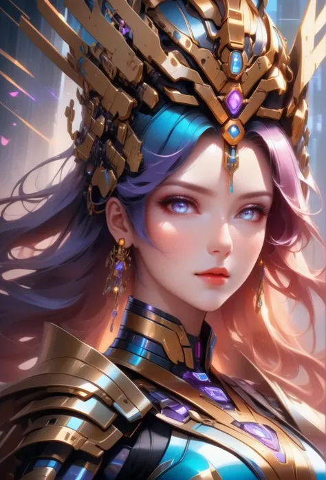 (masterpiece, best quality), ancient queen, empress, anime artwork beautiful face. anime style, vibrant, portrait, fullbody, dynamic angle, best quality, masterpiece, highres, extremely delicate and beautiful,cyborg, cyborg style, mysterious, fantasy, cyberpunk
 <lora:cyborg_style_xl:1>