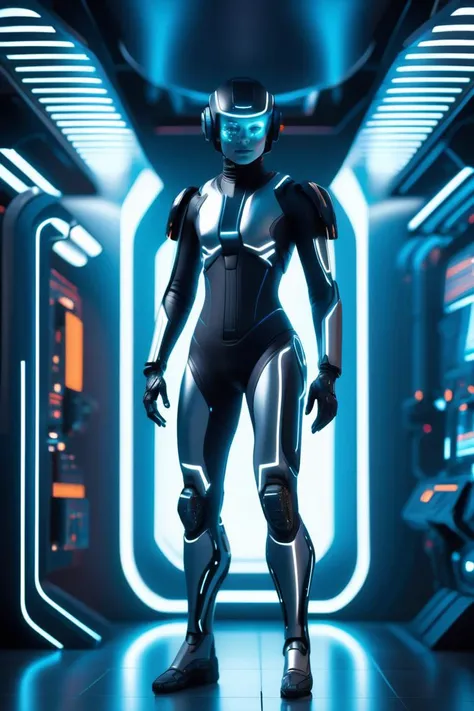 (futuristic) teacher with robotic features, (half-human, half-AI) appearance, (cybernetic enhancements) on face and body, (glowing eyes), (advanced neural interface),
(holographic educational materials), (smart whiteboard), (floating interactive screens), (AR/VR devices) in use, (hovering drones) assisting, (AI-powered classroom),
(classroom of the future), (innovative teaching methods), (advanced learning techniques), (virtual simulations), (robotic assistants), (high-tech gadgets),
(blue color palette), (industrial design), (sleek and minimalistic), (futuristic architecture), (illuminated corridors), (bright and vibrant atmosphere),
(immersive learning environment), (cutting-edge technology), (artificial intelligence), (machine learning), (data analytics), (coding and programming),
(robotics and automation), (3D printing), (virtual reality), (augmented reality), (internet of things), (smart devices), (high-speed internet connection),
(interactive and collaborative learning), (student engagement), (knowledge sharing), (multicultural classroom), (diversity and inclusion),
(creative problem-solving), (critical thinking), (innovation and entrepreneurship), (future workforce skills), (life-long learning).