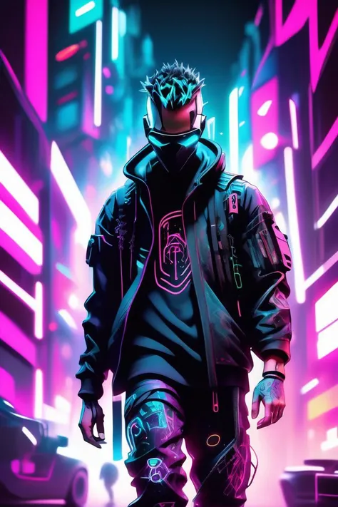 (Unhinged Photo:1.3) of (Rough sketch:1.3) of (A cyberpunk hacker with neon tattoos, cybernetic jacks, and a rebellious spirit. Neon glows, cyberpunk blacks, and hacking symbols. Cyberpunk and rebellious..:1.3), quarter stage turn, ((Natural Lighting, Volumetric Lighting, Volumetric Light, Volumetric, absurdres, high resolution, (8k resolution), 8k, 8kres, 8k res, super resolution, ultra hd, megapixel)),,(by Artist Tsutomu Nihei:1.3),(by Artist Jackson Pollock:1.3),(by Artist Joseph Leyendecker:1.3),Highly Detailed,(Synthetism:1.3)