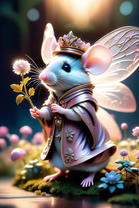 (intricate etched lineart:1.2) of (art by Jean Ignace Isidore Grandville:1.3) of (The Fairy Mouse, A tiny mouse with delicate fairy wings and a flower crown. Fairy pastels, floral pinks, and magical glows. Ethereal and whimsical:1.3),character focus, Natural Lighting, Volumetric Lighting, Volumetric Light, Volumetric, absurdres, high resolution, (8k resolution), 8k, 8kres, 8k res, super resolution, ultra hd, megapixel, Establishing Shot, Deep Focus, Hip Level Shot, Quarter Turn Camera Staging, From Front, From Side,