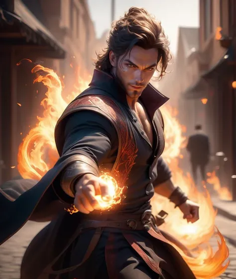 a profestional picutre of 1man, man, trevorbelmont <lora:ARWTrevorBelmont:0.7> ,Elemental Convergence: Behavior: The character stands in a circle of magical symbols, hands raised as they call upon elemental forces. Their voice resonates with reverence as they seek harmony with the natural world. Their interactions with the elements are gentle, yet their impact is powerful., camera angle from below and feet out of frame, blend photorealism 2 2 : fashion shadows photographic unreal 5 daz. rpg ,extremely detailed artgerm greg rutkowski greg,((ultrasharp)),((masterpiece)),((best quality)),((ultradetailed)),((intricated details)), ultradetailed character, detailed face, intricated face details, <lyco:GoodHands-beta2:1.0> <lora:add_detail:0.5> , extremaly detailed background, detailed hands fHandDetail