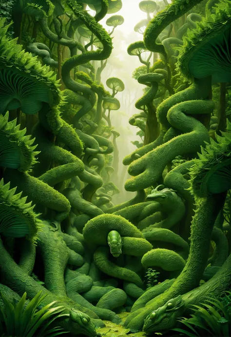 Woman (Sofia Vergara, age 25, nude) showering(cleaning herself using bubbly soap, she is nervous and on the verge of panic, weak in the knees) under cascading metal vines that give way to a lush, tropical garden in a steampunk conservatory. (Several (filth eating tentacle like vines) are forcefully lifting her by the neck while restraining her arms and legs, many tentacles are enthusiastically probing and pushing into her mouth, anus, and vagina as they search and help Sofia get squeaky clean. The tentacles part to reveal a giant toothy plant maw, they are slowly drawing sofia closer to it, the largest warty slimy tentacle penis is emerging from this maw and heading for Sofia's anus. Multiple penetrations pushing deep and hard, hardcode tentacle sex) Show full body. (show all of her, show her head to toe, full body shown)