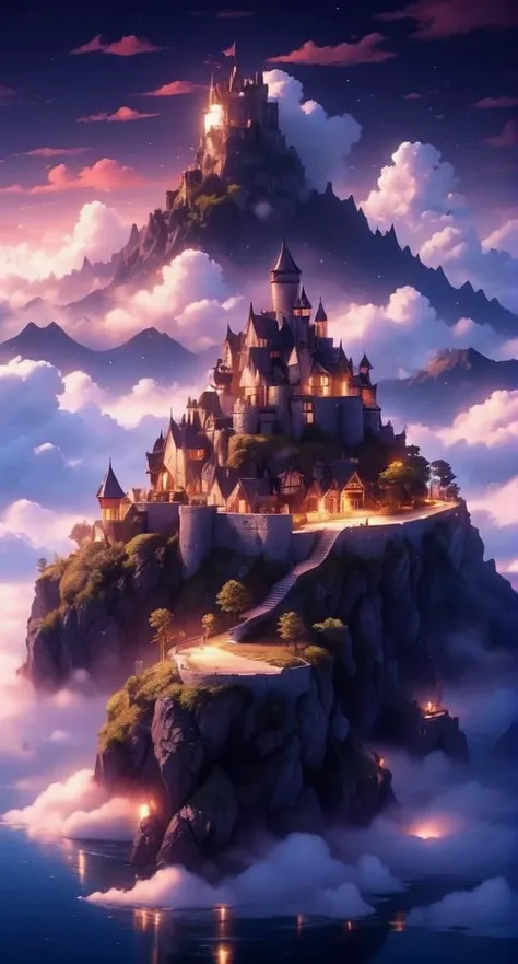 above clouds, night sky, castle, cloud, cloudy sky, fantasy, fantasy background, fog, no humans, outdoors, scenery, sky, tower, water, night,
iso island
<lora:sdxl_isoland:0.68>