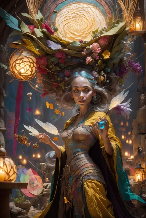 (Ultra high quality, Ultra realistic, intricate, Ultra high resolution), (Dynamic, Splendid Weaving art:1.5), (Amazing close view of a Fey Enchanter Nkken made of patchwork with many different materials:1.5), (Hosting a grand feast in A Mysterious Shrine), (Superb lighting), (High quality, Highly detailed, Sharp focus, 8K UHD, masterpiece)