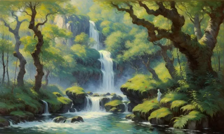 <lora:Claude_Monet:1> claude_monet
a painting of a jungle waterfall