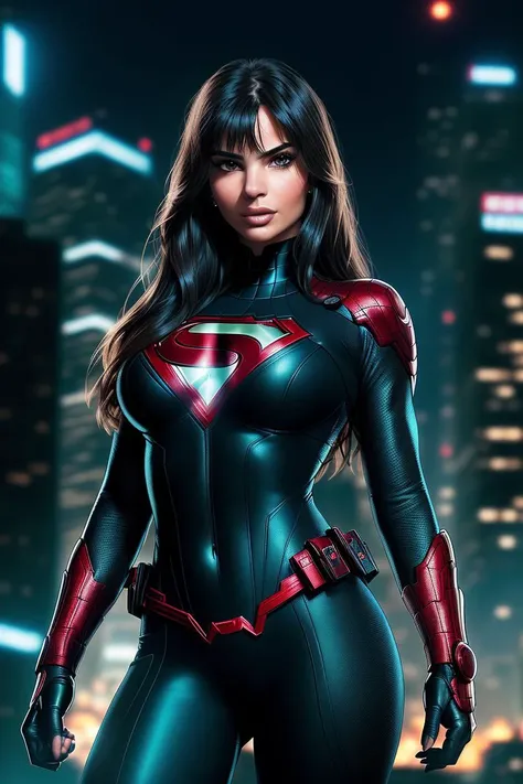 photo of (emrata91), a woman (as a Marvel superhero), photorealistic picture, (highly detailed infographic), (comic cover with title:1.3), (comic text), (comic issue), (commentary), (descriptive text), (descriptive infographic), perfect thighs, (bright blue outfit), (futuristic city background), atmospheric lighting, cinematic composition, concept art, digital illustration, detailed, 8k wallpaper of the highest quality, sharp focus, NIKON, natural light, 8K, highly detailed, ((perfect eyes)), (detailed pupils:1.2)