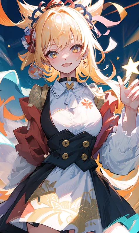 (masterpiece, best quality, highres, ultra-detailed, 8k, 4k), artbook, anime coloring, CG, illustration , fantasy,
mksks ,(1girl, solo:1.4), earring, choker, ((close up portrait)), background is a huge ornate circular pattern, smile, happy
looking at viewer,fireworks,stars, night, outdoors, (dutch angle), close up, face focus, upper body,{yoimiya }\(genshin impact\), <lora:yoimiya_v10:0.7>