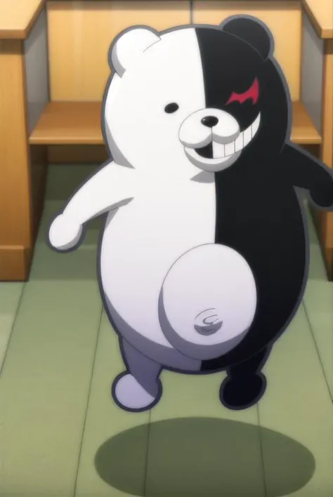 monokuma, <lora:monokuma s1-lora-nochekaiser:1>,
monokuma, smile, teeth, grin, no humans, bear,
BREAK ,
BREAK outdoors, classroom,
BREAK looking at viewer