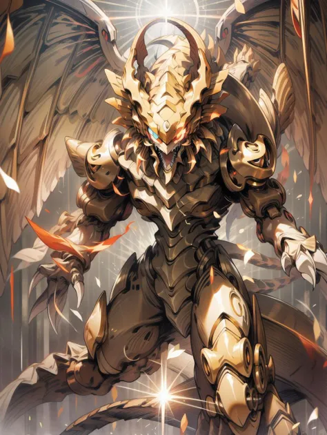 ra_ygo,tail,armor,glowing,digimon (creature),<lora:Ra_YGO-10:0.8>,