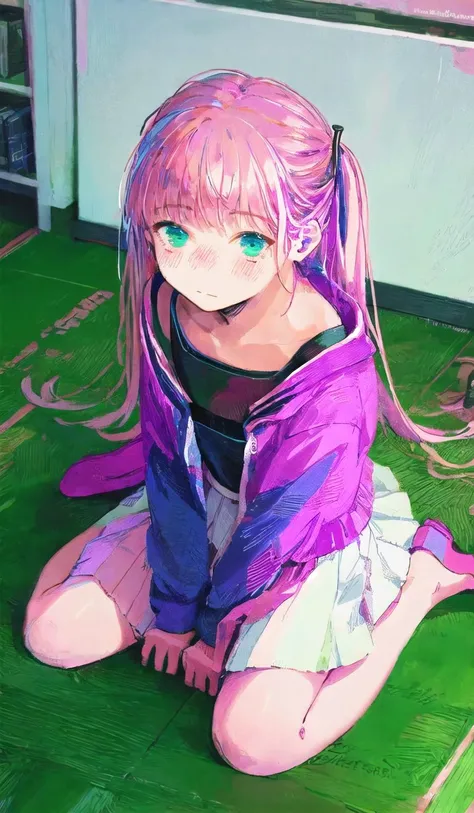 kamibana,(masterpiece,best quality, detailed),AR15,BR15,CR15,indoors, looking at viewer, 1girl, solo, full body, from above, sitting, wariza,
 <lora:kamibana-noise-000008:0.9>  <lora:AR15-PYNOISE-LOHA:1>