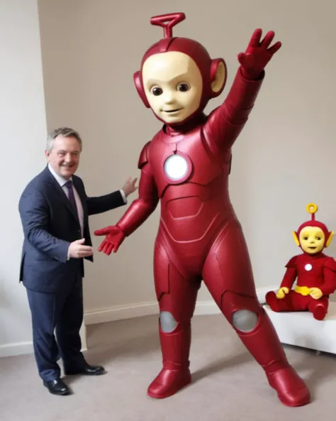 iron man,teletubbiesxl, <lora:teletubbiesxl:0.5>