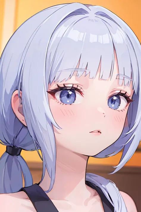 (masterpiece, best quality), 1girl, beautiful face, <lora:low_ponytail-1.0:1> low ponytail,