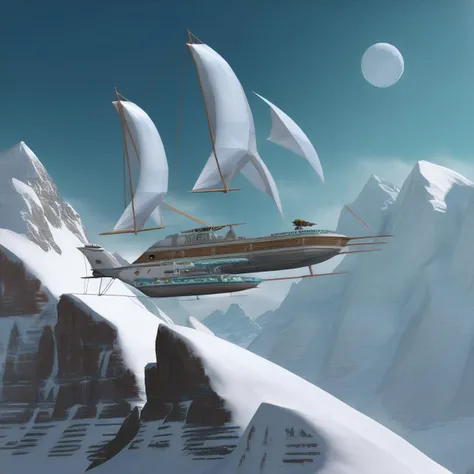 tpship flying over icy mountains trending on artstation <lora:sdxl_lora:0.8>