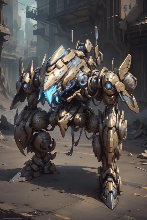 masterpiece, best quality, ultra-detailed, <lora:KhalaiAI:.9> KhalaiAI battle mech , intricate,