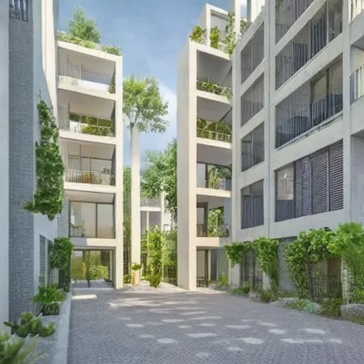 inner yard, day, concrete tower, tall appartment building, futuristic in the style of <lora:pastel_v2-000005:0.8>