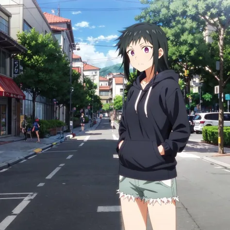 <lora:KyoNekozaki001:0.7>,<lora:add_detail:0.5>,solo,
KyoNekozaki,1girl,
hoodie,shorts,
city,midday,sunlight,
