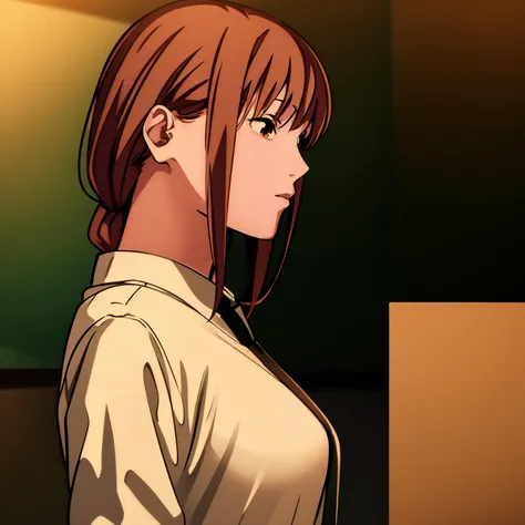 ((masterpiece)),((best quality, )),1girl,solo,makima \(chainsaw man\), sitting,classroom,orange hair, brown eyes, white shirt, black_trousers , detail face,black_nacktie
indoors, photorealistic,extremely detailed cg unity 8k wallpaper <lora:Vivid_Impactful_Style_locon_v4h:1>