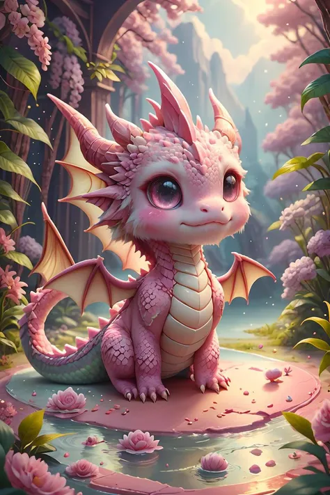 ral-smoldragons, a small pink dragon sitting on a pink surface  <lora:ral-smoldragons:0.8>ï¼best quality,masterpiece, <lora:GelatoStyle:0.5>