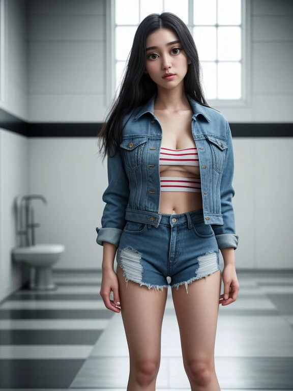 <lora:LCM_LoRA_Weights_SD15:0.8> XGRAPH-Real-X
Lauren_LaForge, large breasts, enormous eyes,
denim jacket, striped shirt, and white sneakers, Bathhouse, <lora:l_pr_eemn_crp_cap_sd_8_2:0.7> XGRAPH-Real-X
