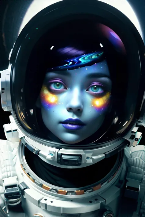 <lora:acidcore:0.4>, acid, trippy, woman wearing a space suit, galaxy, outerspace, astronaut || masterpiece, perfect quality, sharp focus, shallow depth of field, 8k