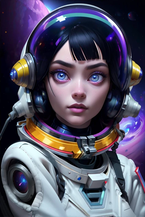 <lora:acidcore:0.4>, acid, trippy, woman wearing a space suit, galaxy, outerspace, astronaut || masterpiece, perfect quality, sharp focus, shallow depth of field, 8k