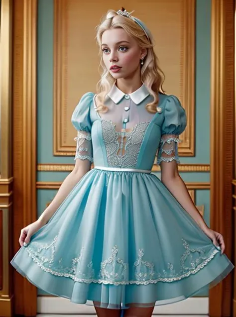 alice in wonderland, sheer dress