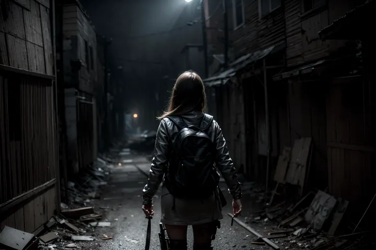 psychedelic, finely detailed, dramatic, ray tracing, Post-Apocalyptic, 1girl