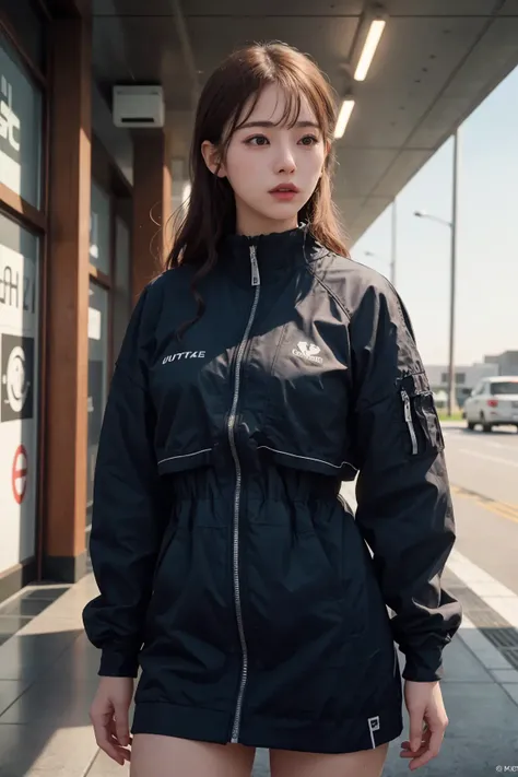 <lora:xiaoshazi:0.2>, (1 girl:1.3), ((standing, hand on waist, 21 years old korean cute girl, long curly hair),amazed, looking at viewer, straight to viewer), pilot uniform, pilot cap, airport, pov, Ray Tracing, realistic, photorealistic, detailed, realistic details, depth of field, (realistic, photo-realistic:1.37), (8k, RAW photo, best quality, masterpiece:1.2), dark alley, ultra-detailed, physically-based rendering, ultra high res, professional lighting, dramatic lighting