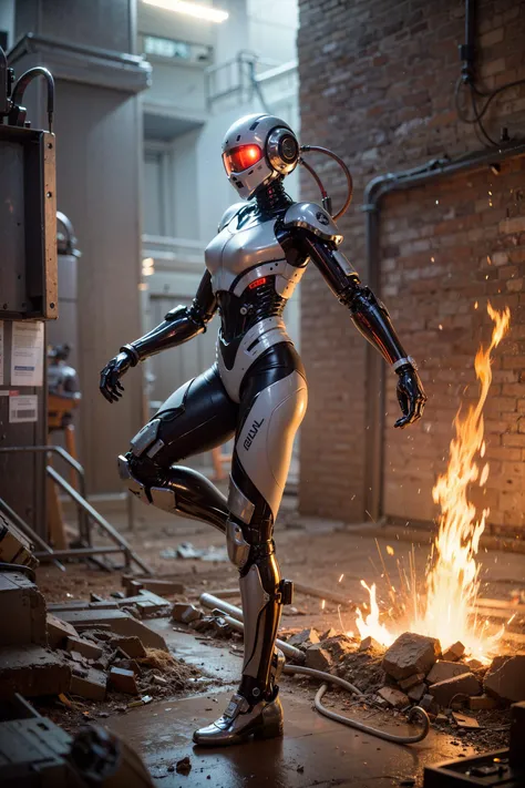 (scifi void environment), sci-fi, extremely detailed, detailed suit, chasm, (masterpiece,best quality:1.3), (ultra-detailed:1.3), (highly detailed CG illustration), (an extremely delicate and beautiful),from side,cinematic light,(1mechanical girl),solo,full body,(machine made joints),machanical limbs,blood vessels connected to tubes,mechanical vertebra attaching to back,(mechanical cervial attaching to neck),wires and cables attaching to neck and body ,character focus,science fiction,RAW photo, cinematic masterpiece, majestic epic composition, (movie scene), full shot, epic dynamic frame, dynamic pose, motion blur, sci-fi, cyber, (((cienatic look))), rim light, film grain, natural skin texture, 24mm, bokeh, 4k textures, (skinny, slim), cameltoe, (highly detailed worn metal texture:1.3), <lora:add_detail:0.75>