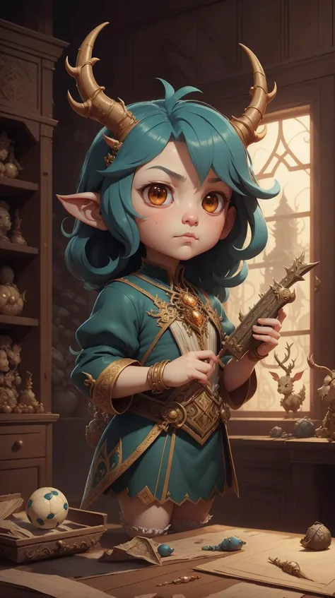<lora:Hornyfier:0.45>Hornyfier chibi trent reznor, fantasy, d & d, intricate, detailed, by by alphonse mucha, adolfo hohenstein, alice russell glenny, stanley artgerm lau, greg rutkowski, detailed, trending on artstation, trending on artstation, smooth, (Masterpiece:1.3) (best quality:1.2) (high quality:1.1)