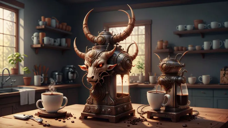 <lora:DragonScaleAIV3:.8> DragonScaleAI coffee machine