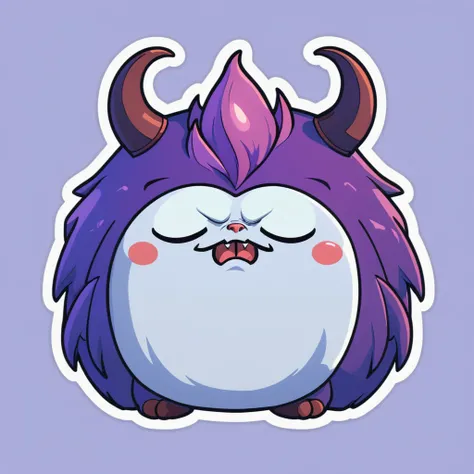 grumpy slobberdemon<lora:EnvyKawaiiStickerXL01:0.75>