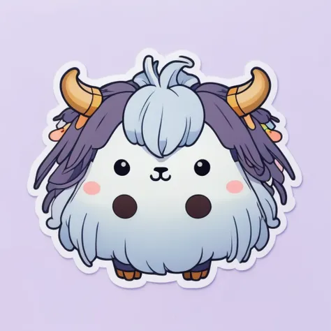 a yak<lora:EnvyKawaiiStickerXL01:1>