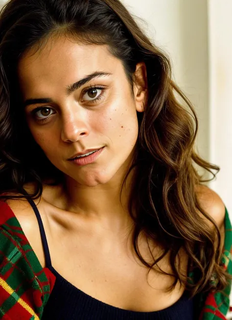 RAW photo of 20 years old alicebraga-ti, natural lighting, 8k uhd, dslr, high quality, film grain, Fujifilm XT3, <lora:add_detail:0.7>, by Guy Bourdin, christmas theme, young