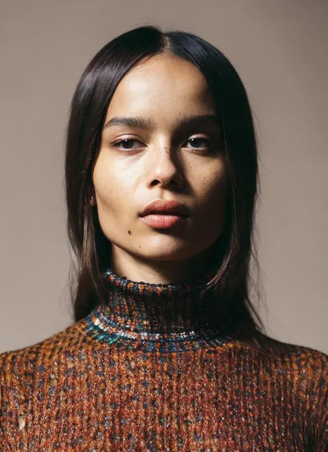 analog style, modelshoot style, A stunning intricate full color portrait of (sks woman:1),wearing a black turtleneck, epic character composition, by ilya kuvshinov, alessio albi, nina masic, sharp focus, natural lighting, subsurface scattering, f2, 35mm, film grain, <lora:locon_zoe_v1_from_v1_64_32:1.3>
