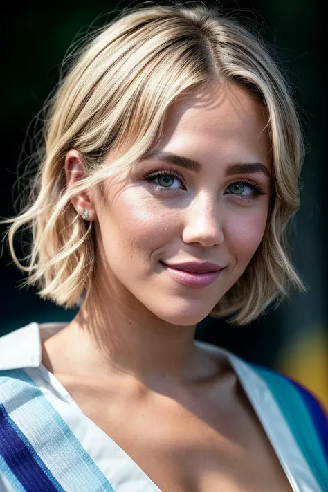 photo of beautiful (EPT4mmyH3mbr0w:0.99), a woman in (village:1.1), perfect blonde hair, wearing (sexy blue surcoat:1.1), ((Pride flags:1.1)), modelshoot style, (extremely detailed CG unity 8k wallpaper), professional majestic (photography by nan goldin:1.1), (Lubitel 2), 24mm, exposure blend, hdr, faded, extremely intricate, High (Detail:1.1), Sharp focus, dramatic, soft cinematic light, (looking at viewer), (detailed pupils), cute smile, 24mm, 4k textures, soft cinematic light, adobe lightroom, photolab, elegant, ((((cinematic look)))), soothing tones, insane details, hyperdetailed, low contrast