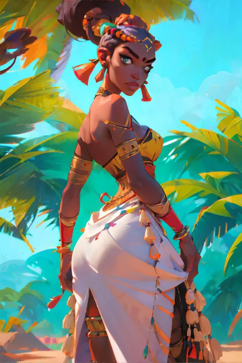 <lora:subsaharantribalfusion:0.8> woman wearing colorful tribal dress, ssahc, masterpiece, 8k, high resolution, shallow depth of field, sharp focus
