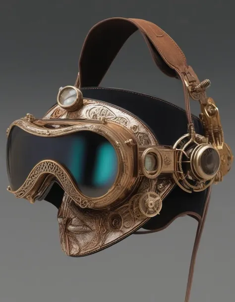 vsnz headset , in  steampunk artstyle  <lora:AppleVisionProDoguXL_vsnz:1>