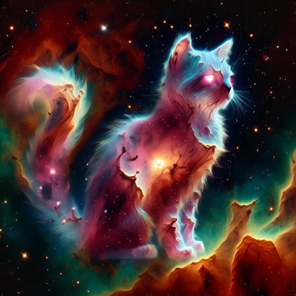 <lora:Cosmic_Nebula_Style:1> martius_nebula cat
