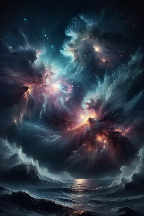 martius_nebula storm over the ocean at night <lora:Cosmic_Nebula_Style:0.8>