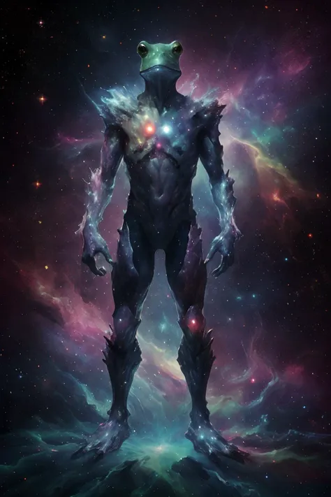 humanoide masculino abstrato, cosmic entity, Horror cosmic, body horror, estranho, colossal, universo