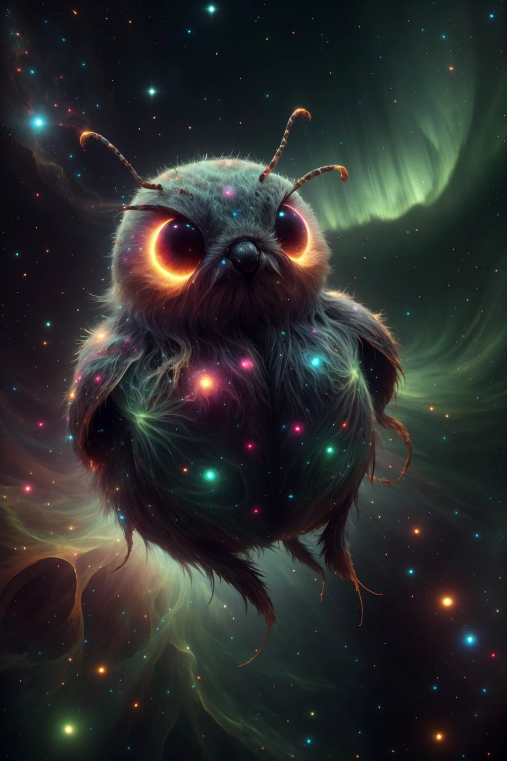 aurorastyle martius_nebula eldrichtech cute fluffy ladybug <lora:CosmicEldritchTech:0.35> <lora:aurora-style-richy-v1:0.5> <lora:Cosmic_Nebula_Style_SD1.5:0.55>