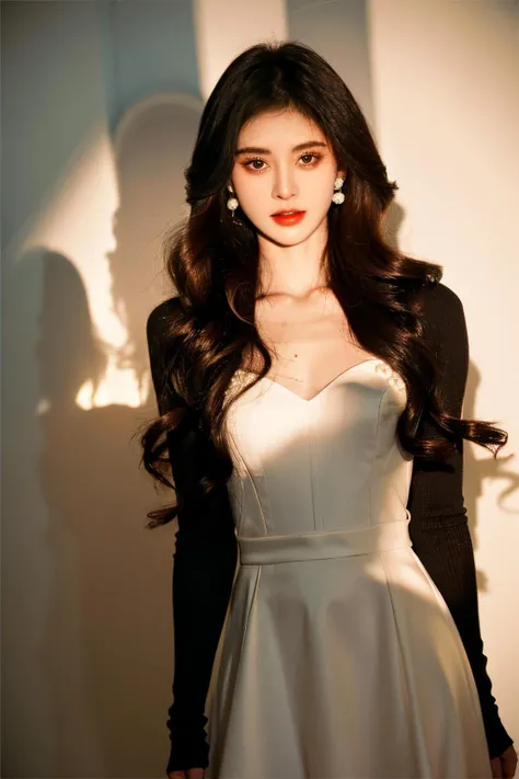 <lora:jjyi_V2>,jjyi,1girl,fair_skin,
professional photography photos,strong chioscuro contrast,melancholy tone,shaded_face,dynamic pose,earrings,jewelry,pearls and jewels,<lora:FilmVelvia3:0.4>,light and shadow,<lora:add_detail:0.5>,long hair,curly hair,ju jingyi,cowboy_shot,dress,